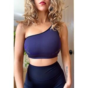 Gymshark one shoulder rich purple sports bra